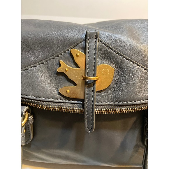 Marc Jacobs Petal to the Metal Natasha Gray Leather Shoulder Bag - Picture 3 of 14